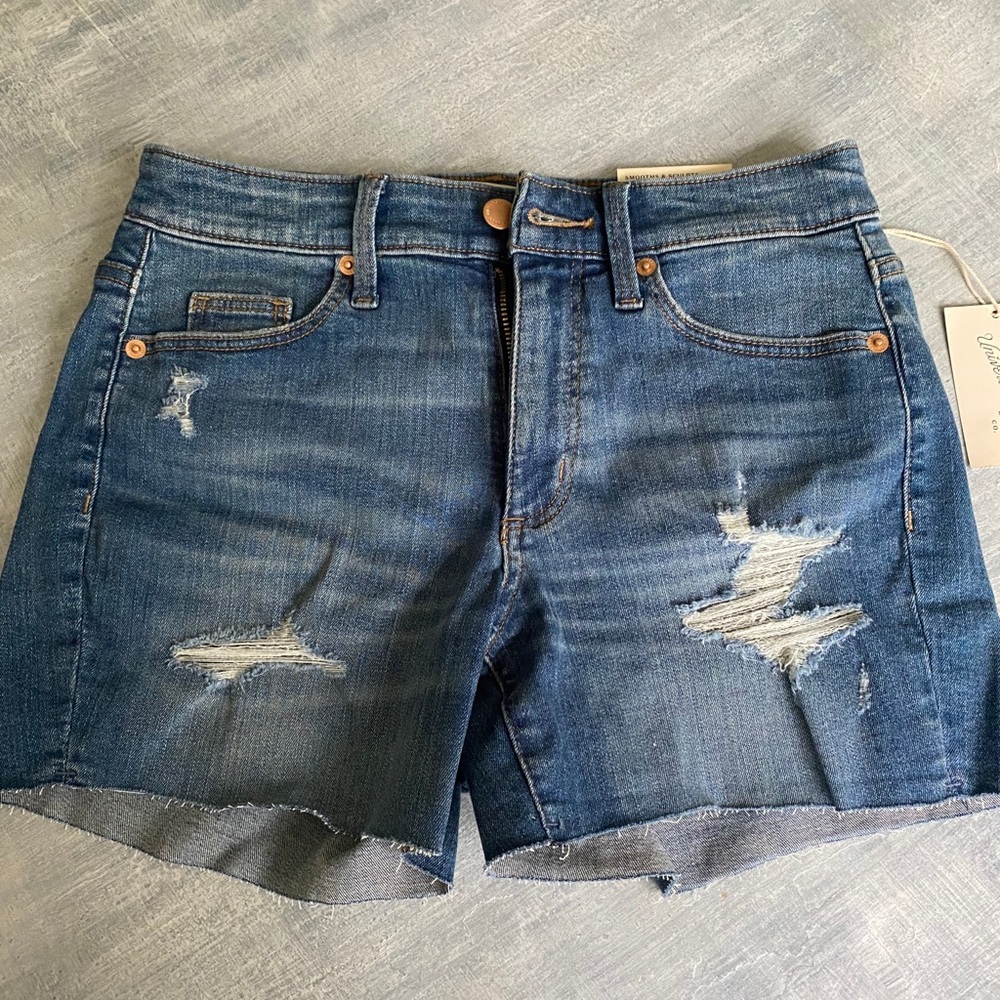High rise jean shorts